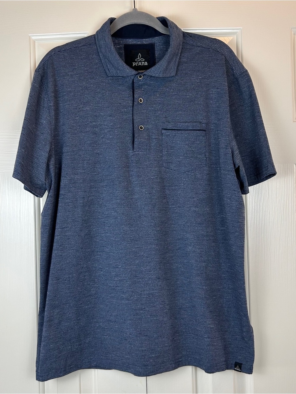 Prana Mens Striped Polo Shirt